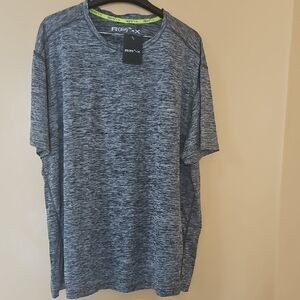 Gray Short Sleeve Tee with Heathered Texture